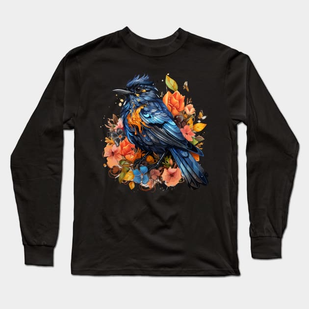 American Robin Rainbow Long Sleeve T-Shirt by JH Mart